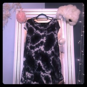 Bleach tie dye oversized dress